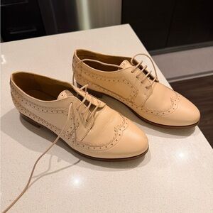 Sezane Paul derbies Oxford shoes in nude size 39